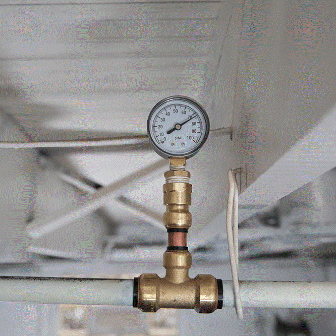 General requirements in water pipe pressure testing
