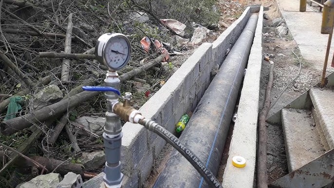 Steps to conduct water pipe pressure test