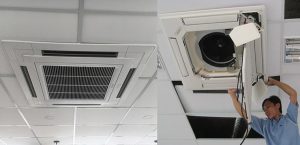 Instructions for cleaning ceiling air conditioners according to technical standards