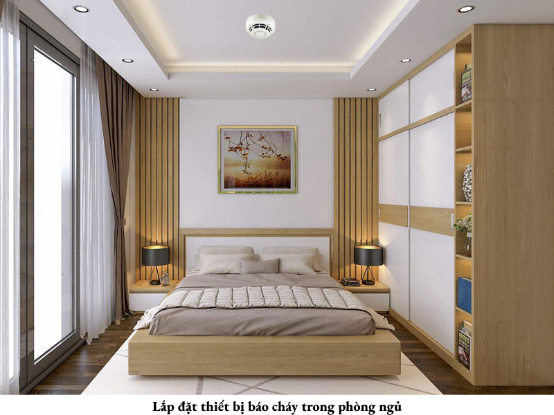mcw678 thiết bị báo cháy trong các phòng ngủ