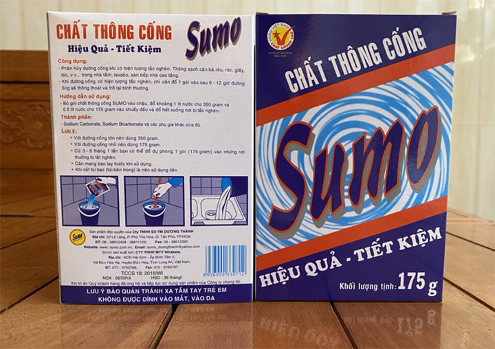 Bột thông cống thông tắc bồn cầu Sumo Bột thông cống thông tắc bồn cầu Sumo