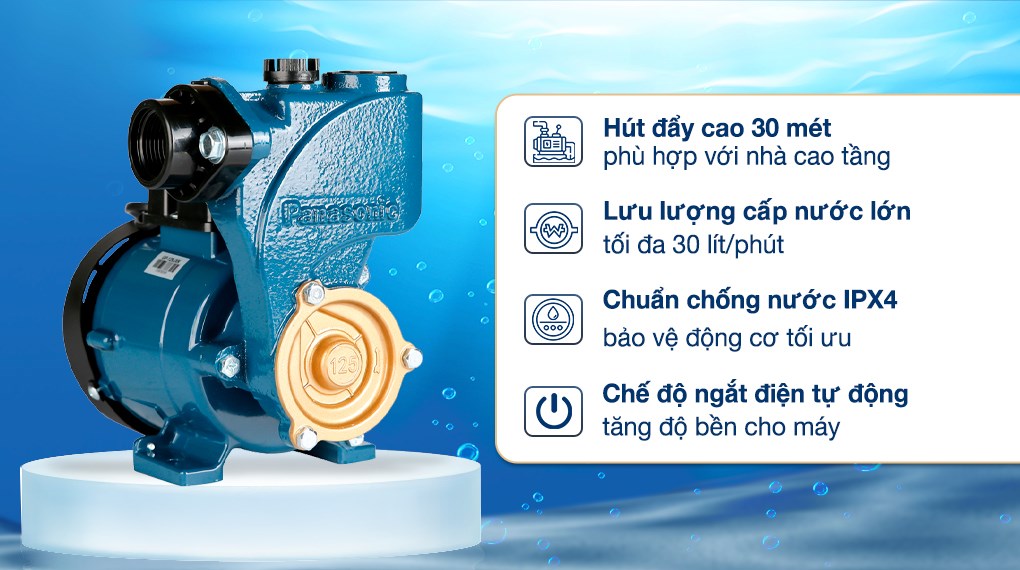 Máy bơm nước đẩy cao Panasonic GP-129JXK-NV5 125W